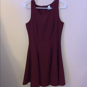 Burgundy mini dress